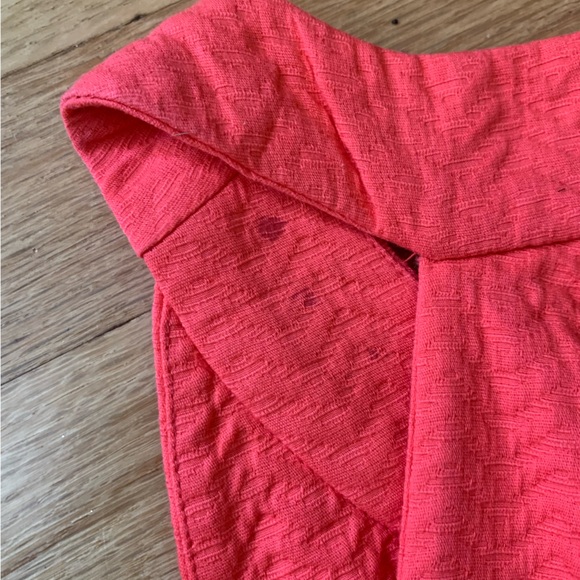 Coral Fit & Flare Halter Cocktail Dress-Size 18 - Picture 4 of 8